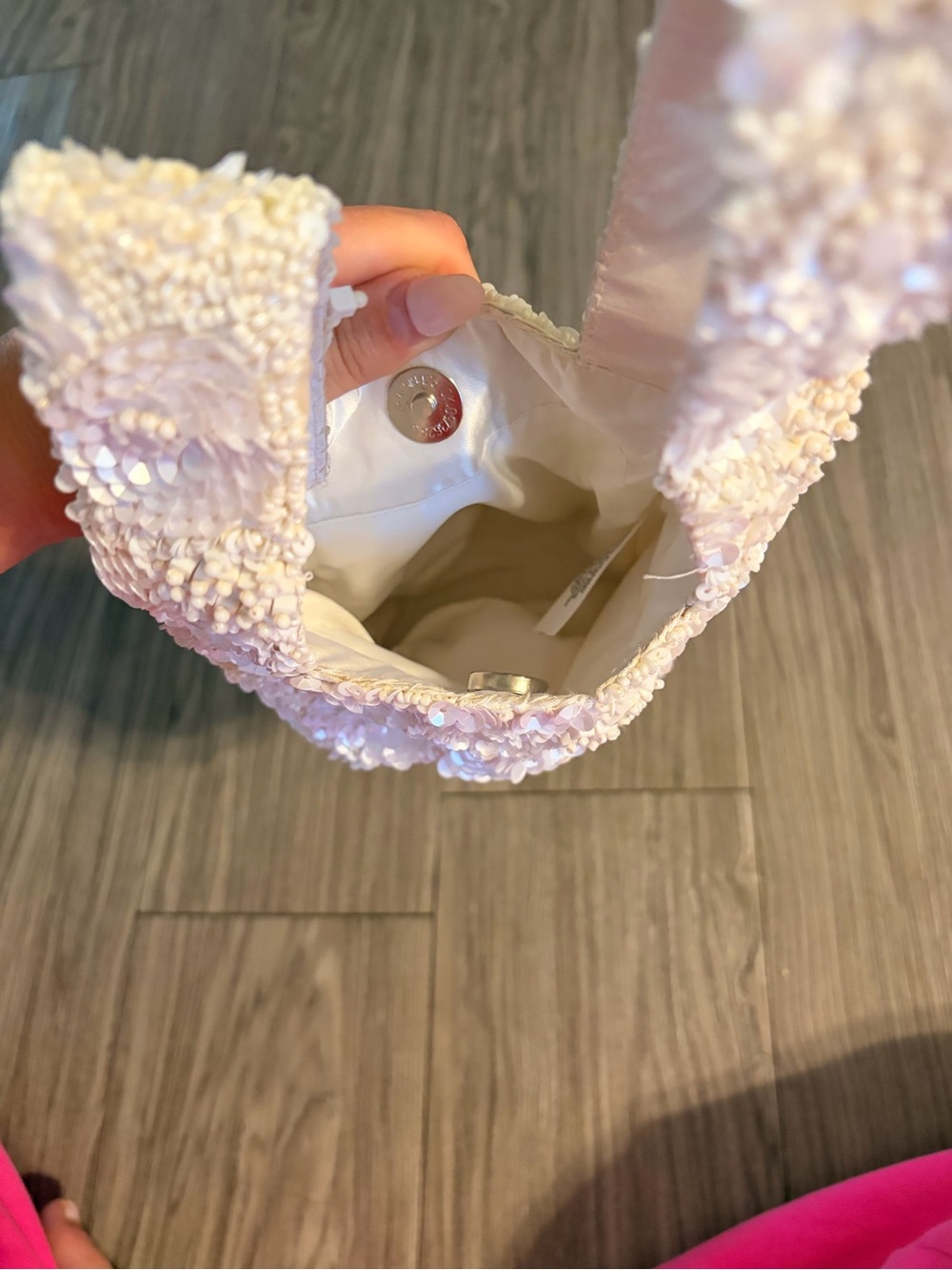 Marshalls Ivory Sequin Knot Wristlet - Picture 8 of 9